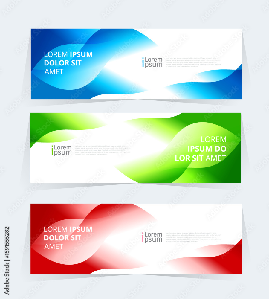 Fototapeta premium banner or header template featuring a color gradient design with abstract geomatic shapes. 