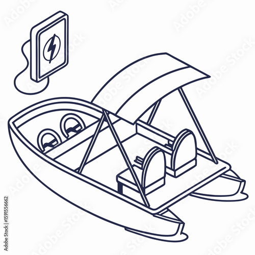 Electric pedal boat with charging station electric boat watercraft