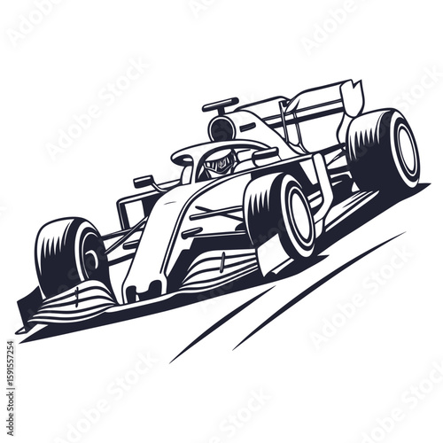 Formula One Race Car Speeding Forward racing car motorsport