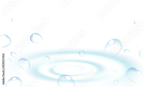 波紋としずくのイラスト