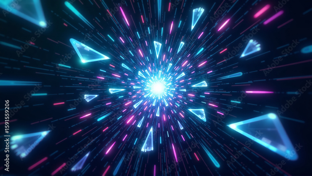 Fototapeta premium Quantum Flux Grid