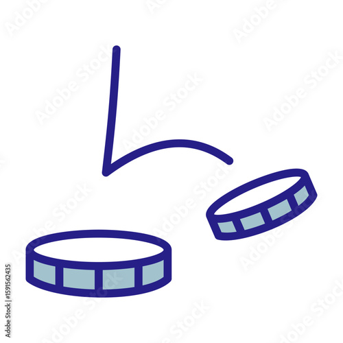 Jumping coins point reward icon illustration