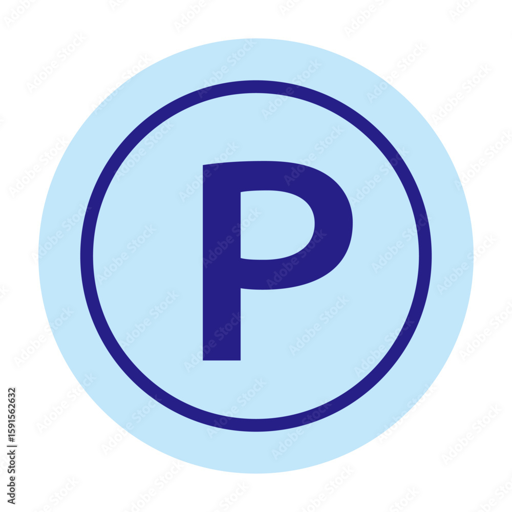 Simple point icon with blue circle Simple point icon with blue circle