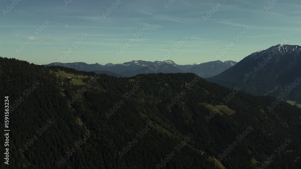 Aerial view of mountains and forest, Austria. Aerial view of mountains and forest, Austria.