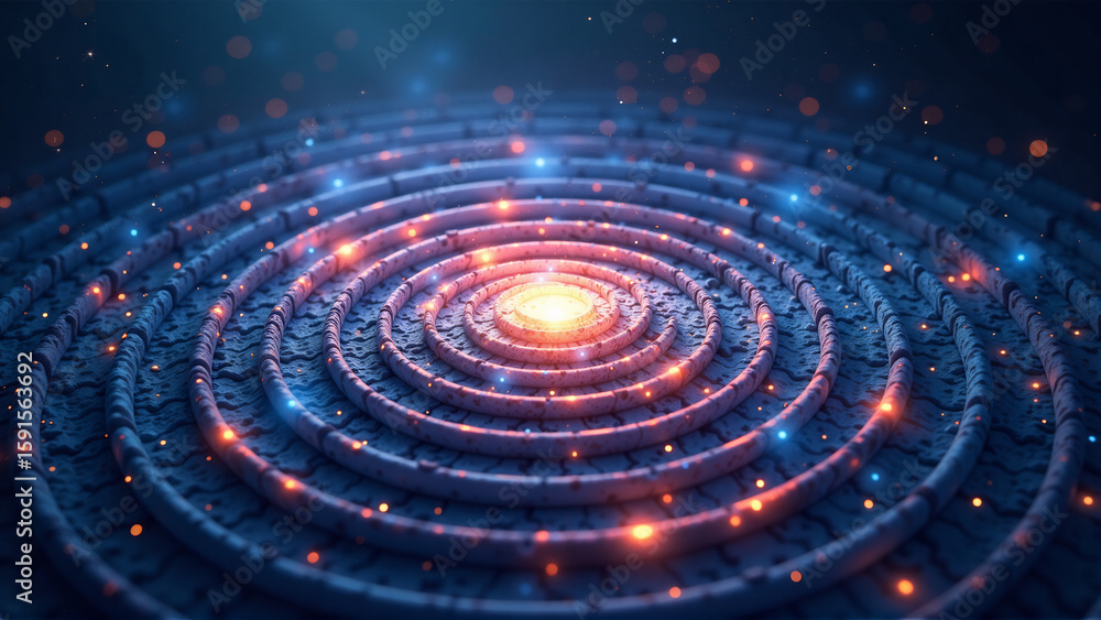 Fototapeta premium Cosmic Harmony Circle Pattern