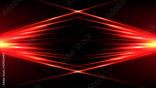 technology abstract background with glowing red orange light in dark symmetrical composition for modern digital concept or sci fi design
