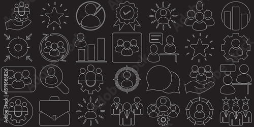 Employer branding  icons. isolated on white background. vector illustration. EPS 10/AI