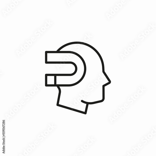 attract ideas magnet icon sign vector
