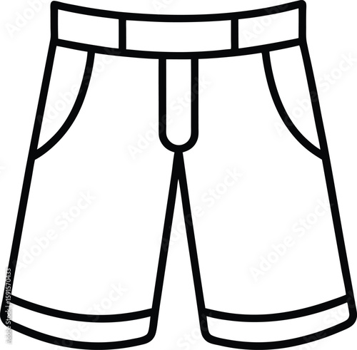 summer shorts pant icon vector illustration