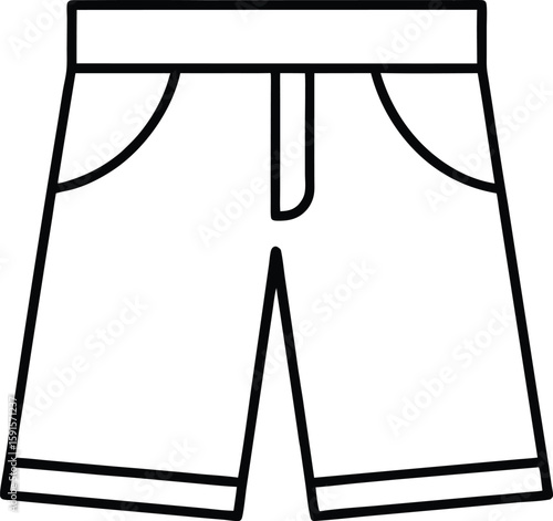 summer shorts pant icon vector illustration
