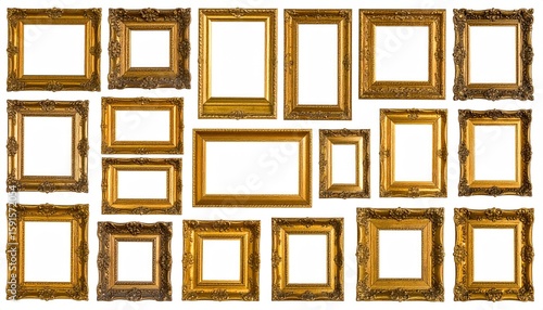Collection of ornate gold picture frames (1)