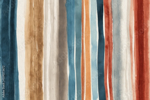 Abstract Vertical Stripes Pattern With Warm Tones