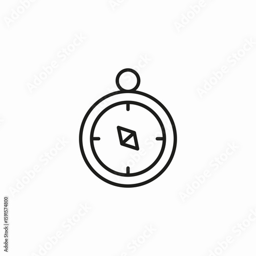 navigation compass tool icon sign vector