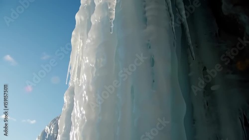 Ice formations in a cave