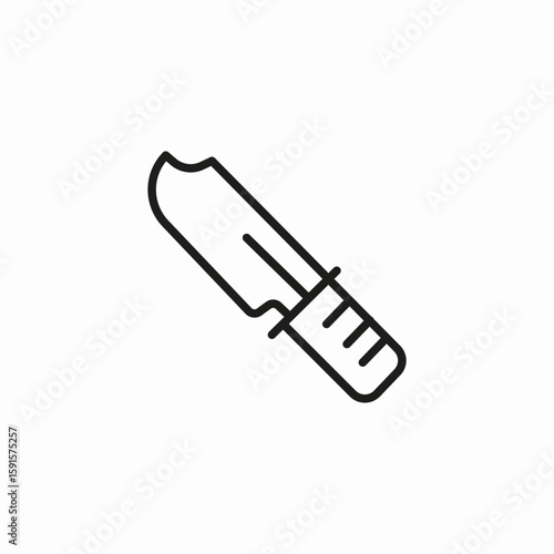 outdoor utility knife icon sign vector