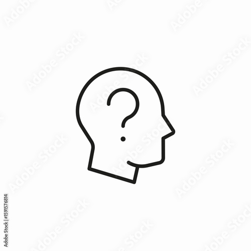 question mark head icon sign vector