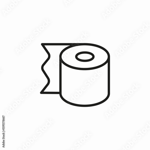 toilet paper roll icon sign vector