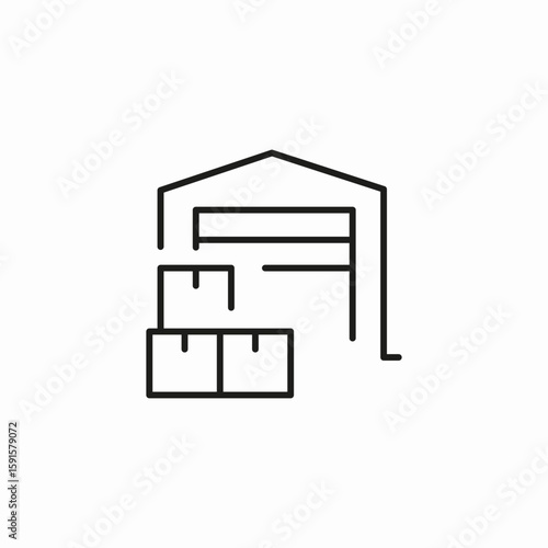 warehouse storage boxes icon sign vector