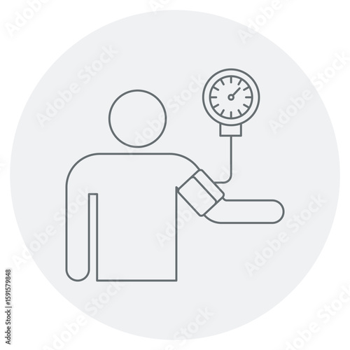 Blood Pressure icon, Monitor Your Blood Pressure: A Key to Heart Health, Stay in Control Understanding and Managing Blood Pressure, vector