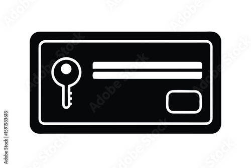 keycard access vector icon
