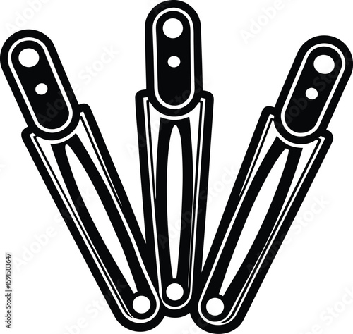 Collection of isolated sharp metal surgical instruments and tools on white, symbol, pen, dental, drawing, care, knife