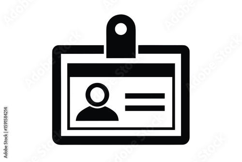 visitor id badge vector icon