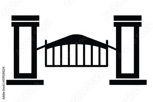 turnstile gate vector icon