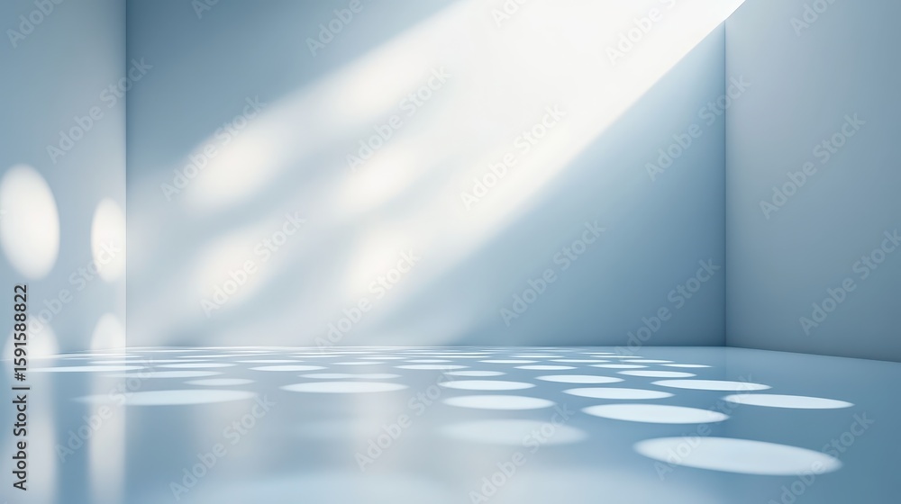 Obraz premium Bright Minimalist Interior Space with Light and Shadow Play
