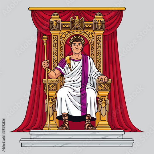 roman emperor vector