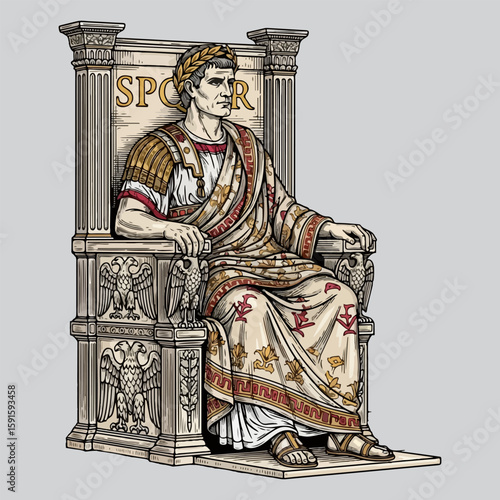 roman emperor vector