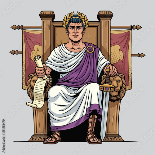 roman emperor vector