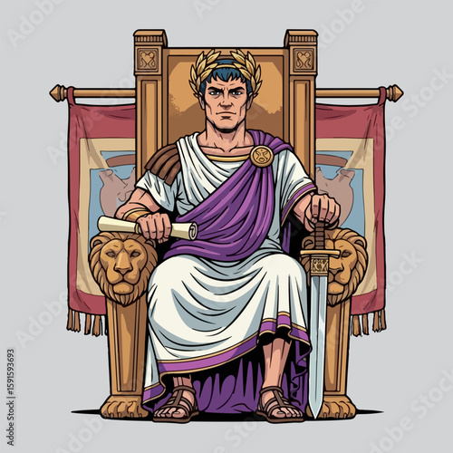 roman emperor vector