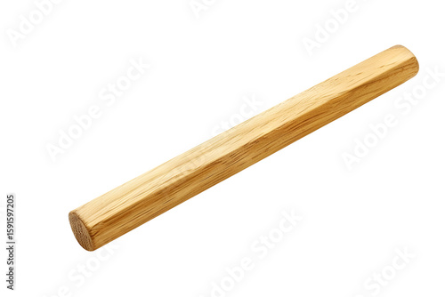 Light Brown Wooden Dowel Rod on Black Background,