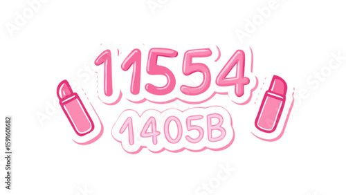 Pink lipstick shades and color codes for beauty and makeup trends in cosmetic products and fashion industry