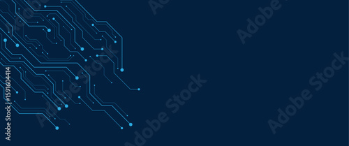 Printed circuit board of digital communication technologies. Vector illustration. Sketch for creativity.