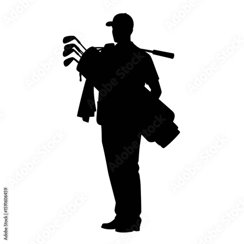 Golf Caddie Silhouette - Observant & Supportive Icon