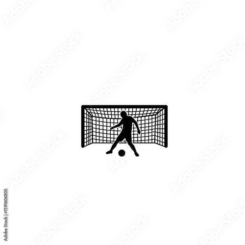 Penalty Taker Silhouette - Pre-Shot Focus & Stance Icon