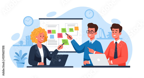 Business team brainstorming, planning, and collaborating on a project. Perfect for websites, presentations, and marketing materials.