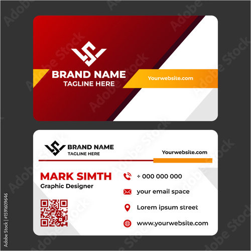 Creative and clean modern business card template design