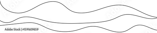 Thin curved wavy lines