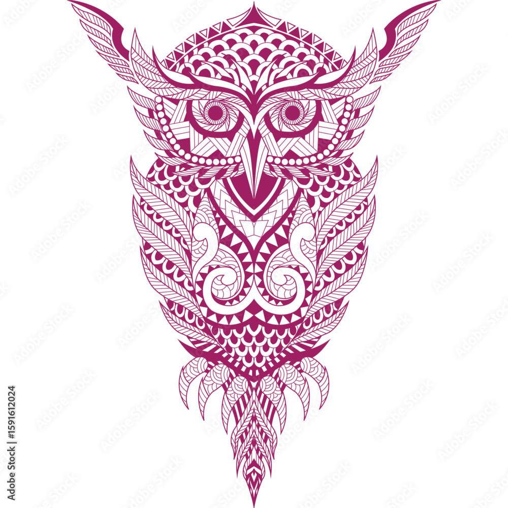 Obraz premium owl with heart