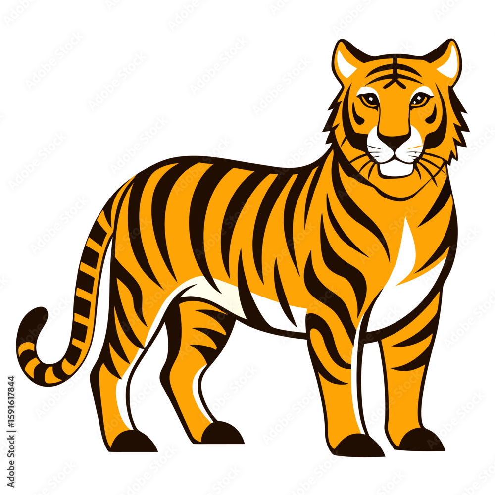 Obraz premium tiger vector illustration