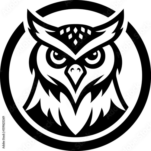 An Owl illustration mascot Owls sports team animal or an icon emblem branding concept.