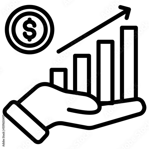 Revenue line icon