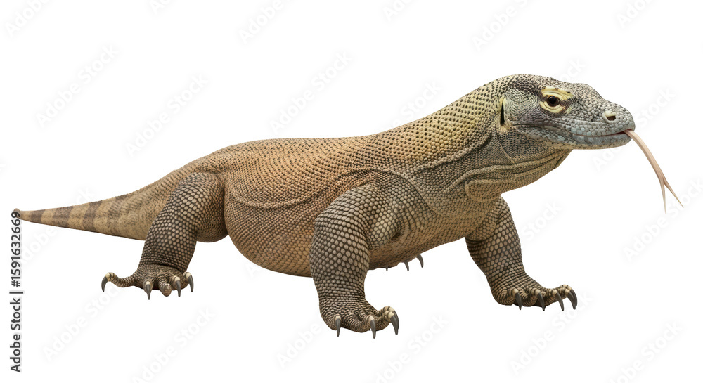 Obraz premium Isolated Komodo Dragon