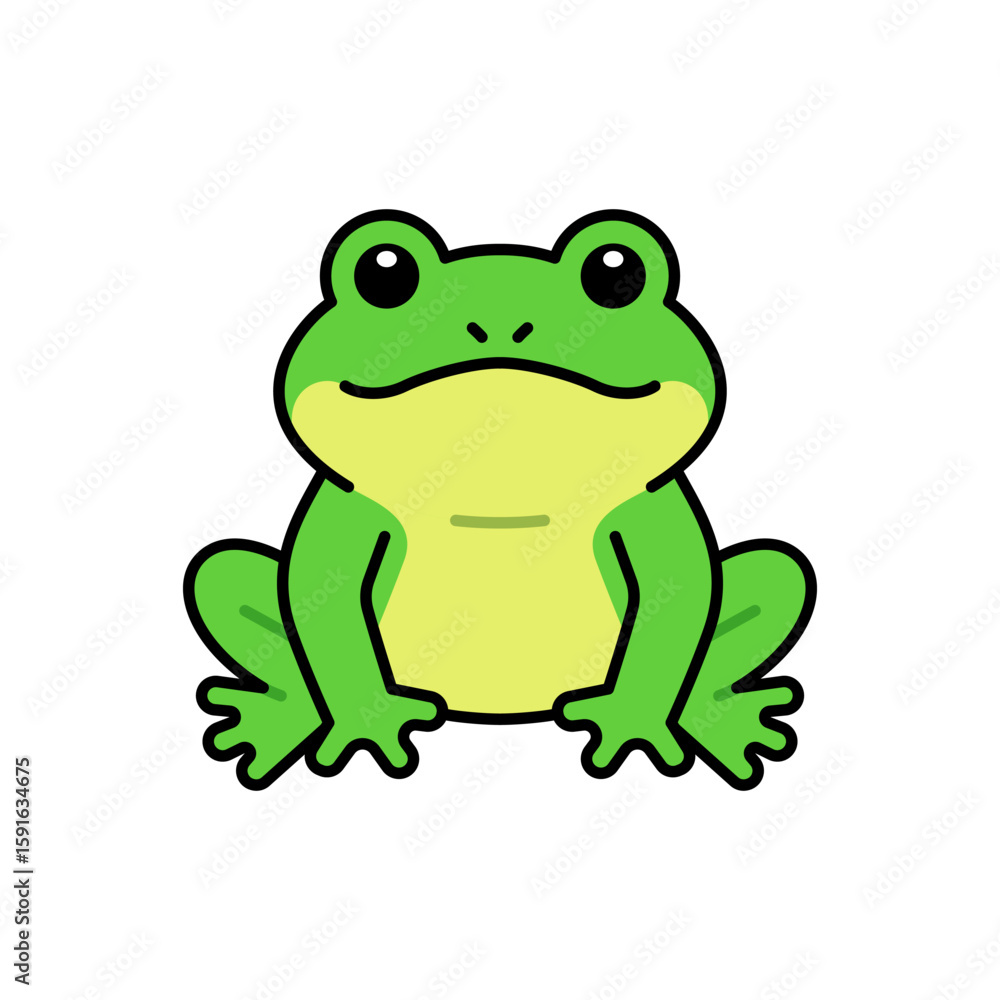 Fototapeta premium Cartoon Frog Vector Illustration