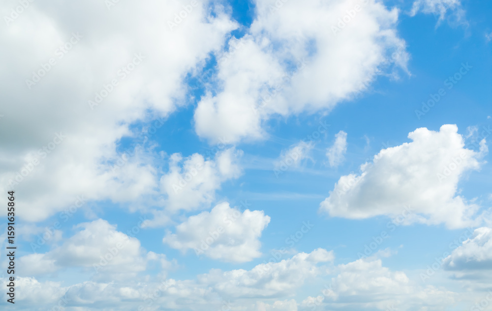 Fototapeta premium Sky cloud blue nature background paronama web cloudy summer winter season day, light beauty horizon spring brigth gradient calm abstract backdrop air nature view wallpaper landscape environment