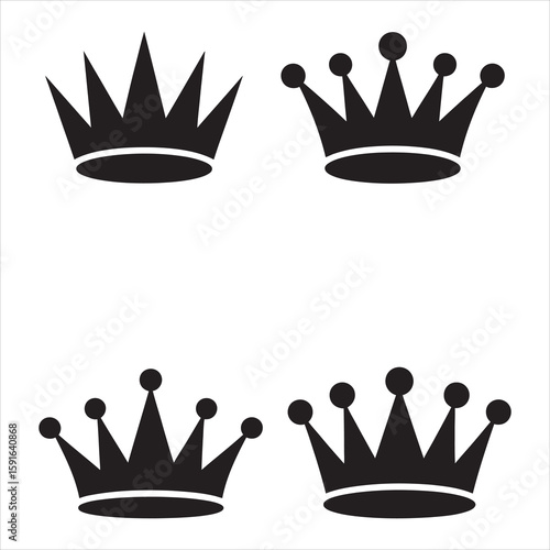 set of crowns vector