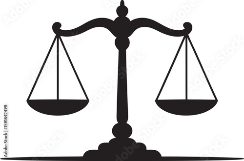 Symbolic representation of Justice in black silhouette showcasing law and jurisprudence, ideal for legal themes