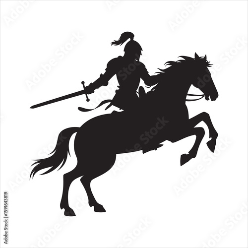 horse rider silhouette